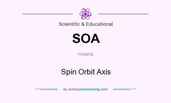 What does SOA mean? It stands for Spin Orbit Axis