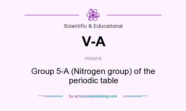 What does V-A mean? It stands for Group 5-A (Nitrogen group) of the periodic table