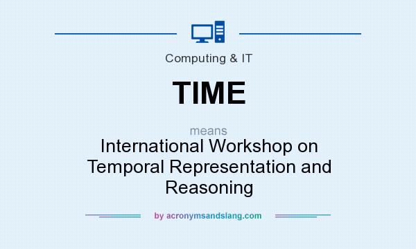 What does TIME mean? It stands for International Workshop on Temporal Representation and Reasoning