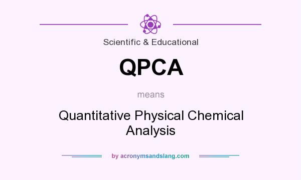 What does QPCA mean? It stands for Quantitative Physical Chemical Analysis