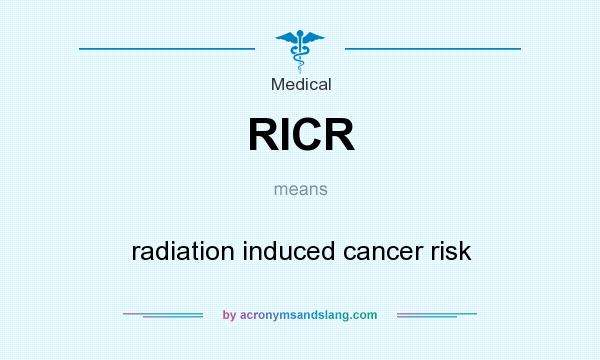What does RICR mean? It stands for radiation induced cancer risk