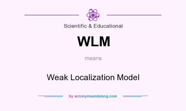 What does WLM mean? It stands for Weak Localization Model
