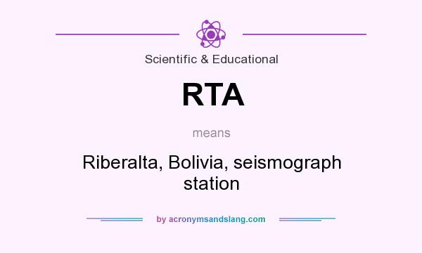 What does RTA mean? It stands for Riberalta, Bolivia, seismograph station