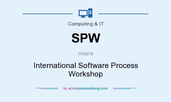 What does SPW mean? It stands for International Software Process Workshop