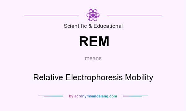 What does REM mean? It stands for Relative Electrophoresis Mobility