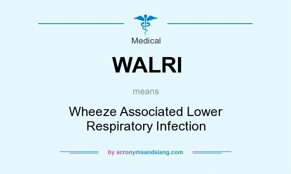 What does WALRI mean? It stands for Wheeze Associated Lower Respiratory Infection