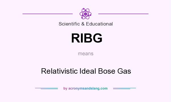 What does RIBG mean? It stands for Relativistic Ideal Bose Gas