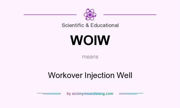 What does WOIW mean? It stands for Workover Injection Well