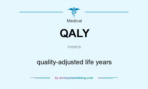 What does QALY mean? It stands for quality-adjusted life years