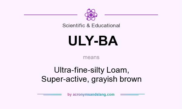 What does ULY-BA mean? It stands for Ultra-fine-silty Loam, Super-active, grayish brown
