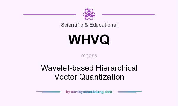 What does WHVQ mean? It stands for Wavelet-based Hierarchical Vector Quantization