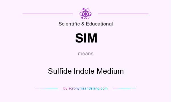 What does SIM mean? It stands for Sulfide Indole Medium