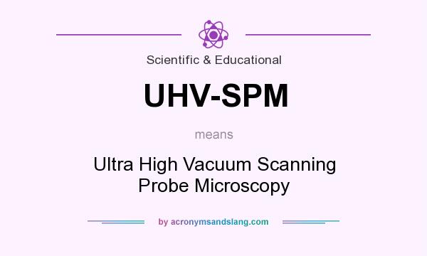 What does UHV-SPM mean? It stands for Ultra High Vacuum Scanning Probe Microscopy