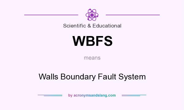 What does WBFS mean? It stands for Walls Boundary Fault System