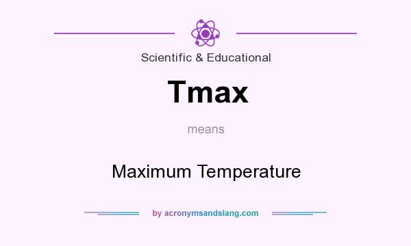 What does Tmax mean? It stands for Maximum Temperature