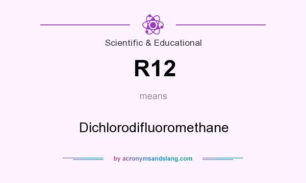 What does R12 mean? It stands for Dichlorodifluoromethane