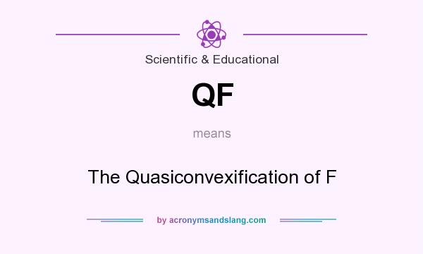 What does QF mean? It stands for The Quasiconvexification of F