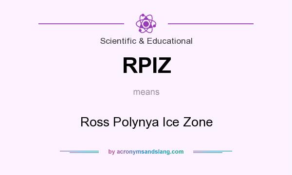 What does RPIZ mean? It stands for Ross Polynya Ice Zone