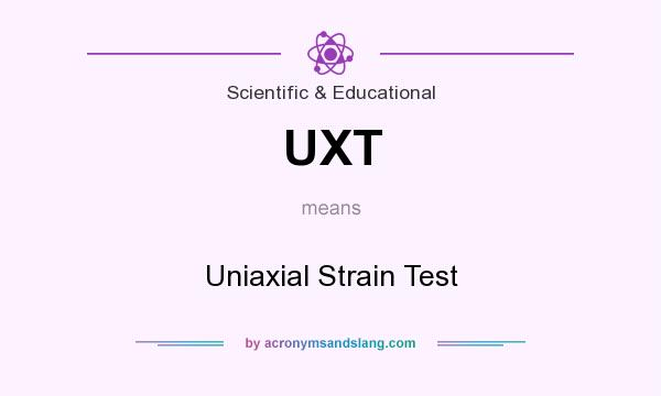 What does UXT mean? It stands for Uniaxial Strain Test