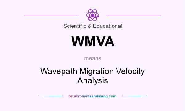 What does WMVA mean? It stands for Wavepath Migration Velocity Analysis