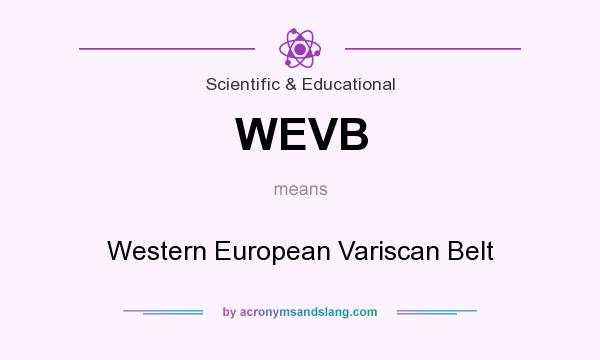 What does WEVB mean? It stands for Western European Variscan Belt