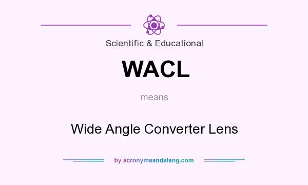 What does WACL mean? It stands for Wide Angle Converter Lens
