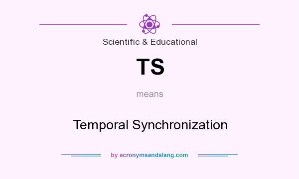 What does TS mean? It stands for Temporal Synchronization
