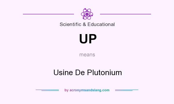 What does UP mean? It stands for Usine De Plutonium