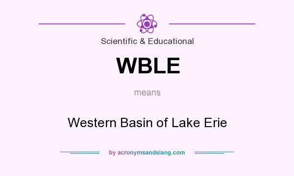 What does WBLE mean? It stands for Western Basin of Lake Erie