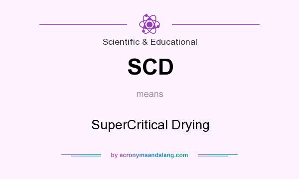 What does SCD mean? It stands for SuperCritical Drying
