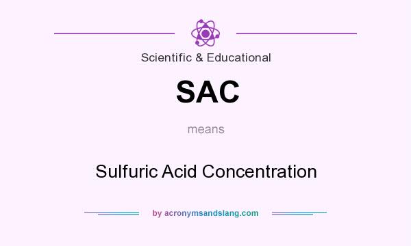 What does SAC mean? It stands for Sulfuric Acid Concentration