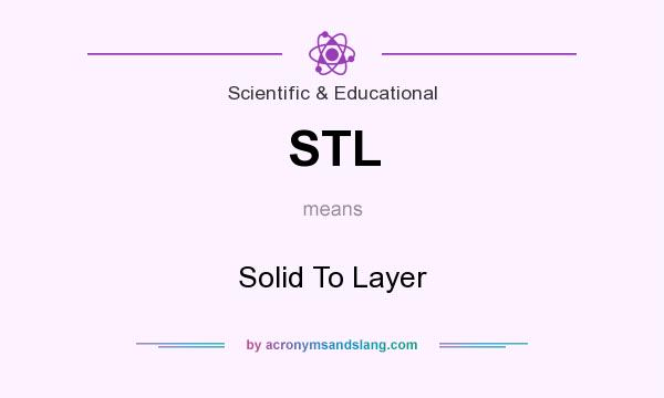 What does STL mean? It stands for Solid To Layer