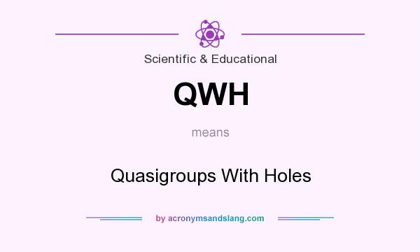 What does QWH mean? It stands for Quasigroups With Holes