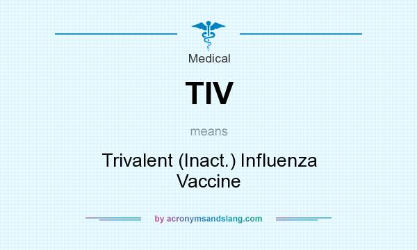 What does TIV mean? It stands for Trivalent (Inact.) Influenza Vaccine