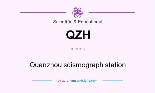 What does QZH mean? It stands for Quanzhou seismograph station