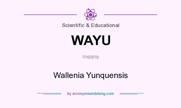 What does WAYU mean? It stands for Wallenia Yunquensis