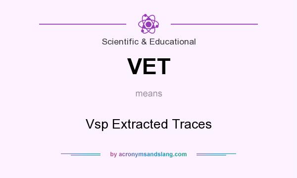 What does VET mean? It stands for Vsp Extracted Traces