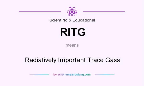 What does RITG mean? It stands for Radiatively Important Trace Gass