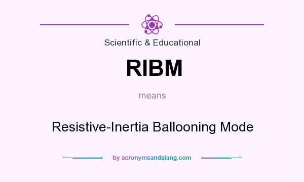 What does RIBM mean? It stands for Resistive-Inertia Ballooning Mode