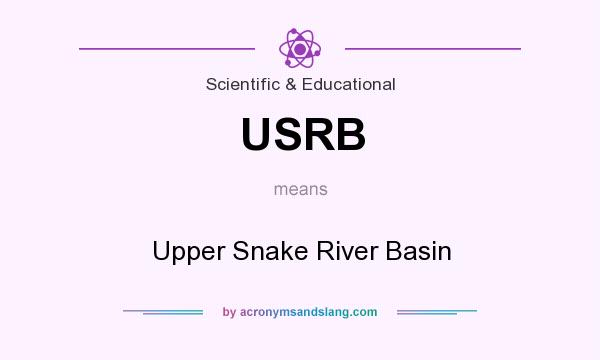 What does USRB mean? It stands for Upper Snake River Basin