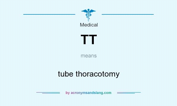 What does TT mean? It stands for tube thoracotomy