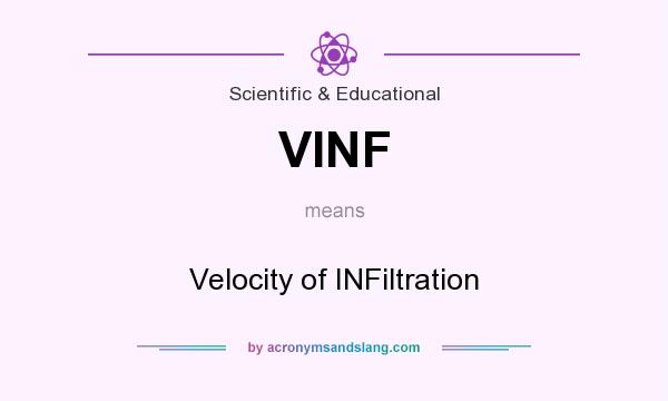 What does VINF mean? It stands for Velocity of INFiltration