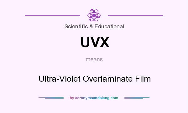 What does UVX mean? It stands for Ultra-Violet Overlaminate Film