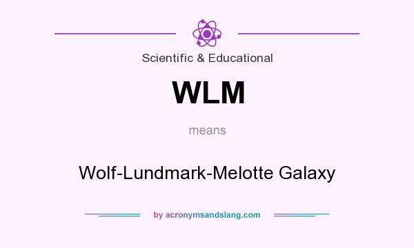 What does WLM mean? It stands for Wolf-Lundmark-Melotte Galaxy