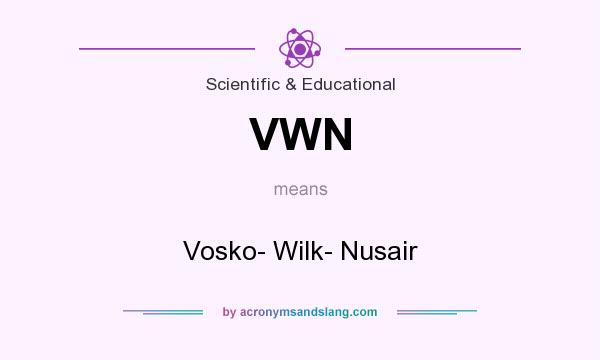 What does VWN mean? It stands for Vosko- Wilk- Nusair