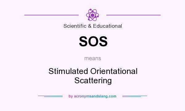 What does SOS mean? It stands for Stimulated Orientational Scattering