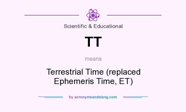 What does TT mean? It stands for Terrestrial Time (replaced Ephemeris Time, ET)
