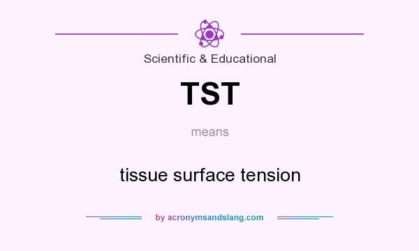 What does TST mean? It stands for tissue surface tension