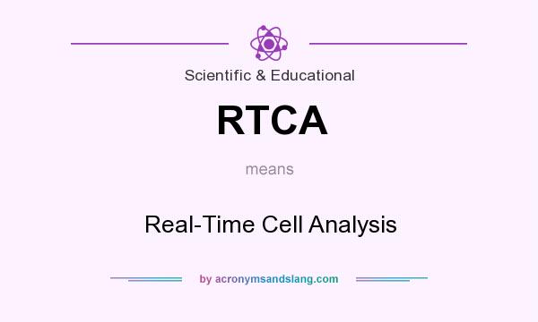What does RTCA mean? It stands for Real-Time Cell Analysis