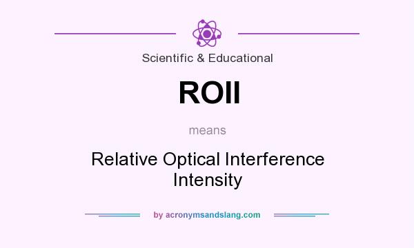 What does ROII mean? It stands for Relative Optical Interference Intensity